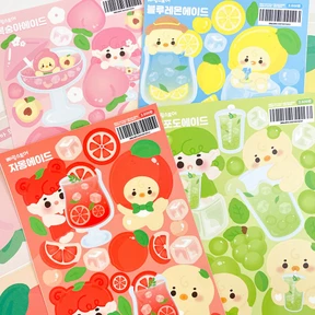 과일 에이드 씰스티커 4종