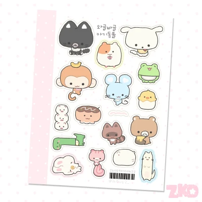 스티커 ✸⋆ 와글바글 아기 동물