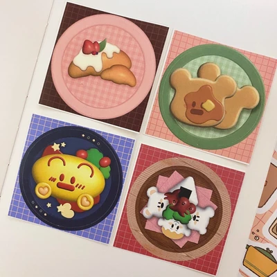 (5월) 오늘의 요리🥞 접시 모조지 스티커 팩