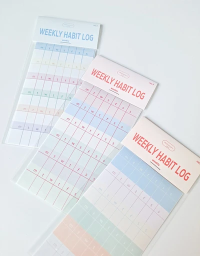 weekly habit log sticker