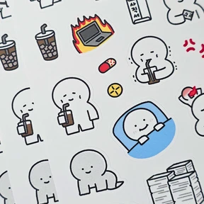 [스티커] 회사원 김종이