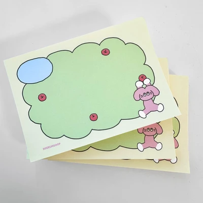메모지 - 열매와 사과 나무