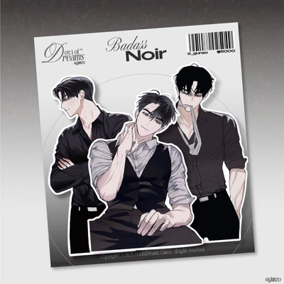 Badass Noir 매트펄 조각스티커
