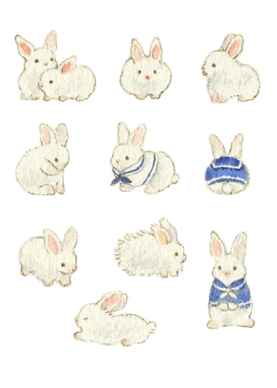 흰토끼2 스티커