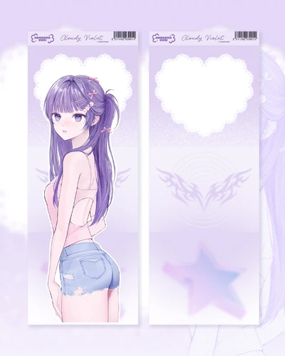 클라우디바이올렛 조각스티커 유포지 무광 완칼 + 모조지