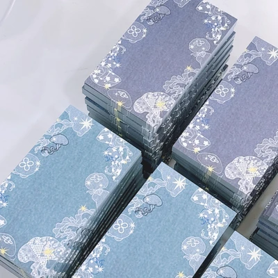 (Memopad) Dream ocean core_Denim & Febric lace jelly memopad