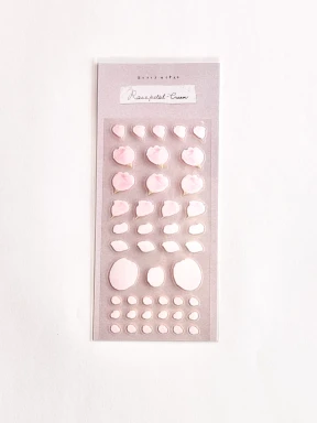 🤍 화이트 로즈 작은 조각 스티커  Rose petal - cream