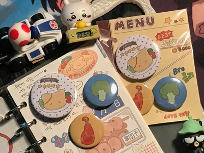핀버튼 세트 / 잘 자요 헹푸씨