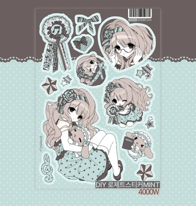 DIY 로제트 MINT 스티커