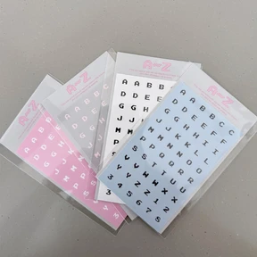 오블러뮤 빈티지 원형 알파벳 데코 스티커