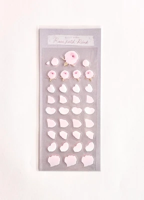🌷핑크 로즈 작은 조각 스티커  Rose petal - pink