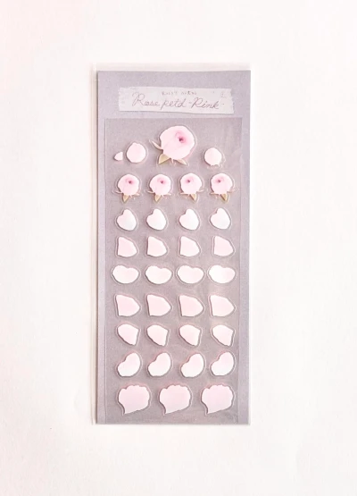 🌷핑크 로즈 작은 조각 스티커  Rose petal - pink