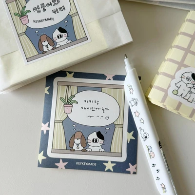 [40%] 멍뭉이와 키키 모조지 스티커팩﻿•︠ᴥ•︡ 