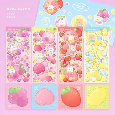 ❗️𝟲𝟲%❗️무테스티커 과일풍선 4종 🍓🍋🍑🍇