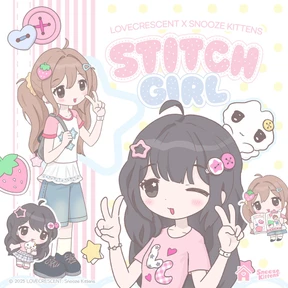 러브크레센트X스누즈키튼즈 스티치걸