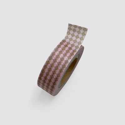 [10% SALE] pink brown argyle masking tape