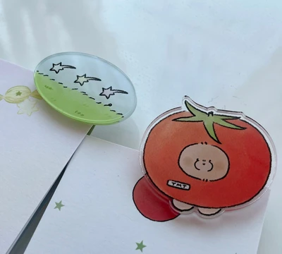 별똥별&토마토 아크릴 집게