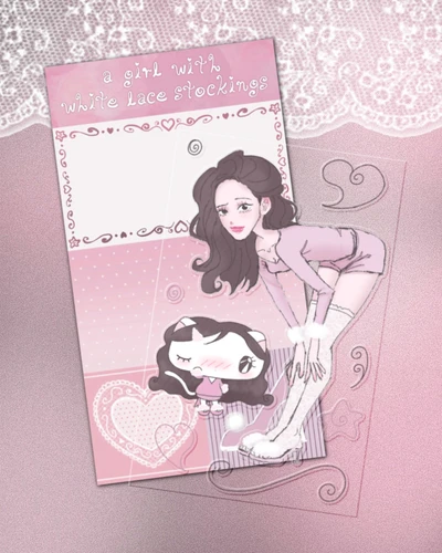 레이스스타킹 소녀 스티커 팩