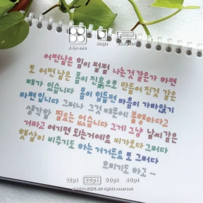 [컬러라인 한글키스컷] 슬림체 20pt MISTY