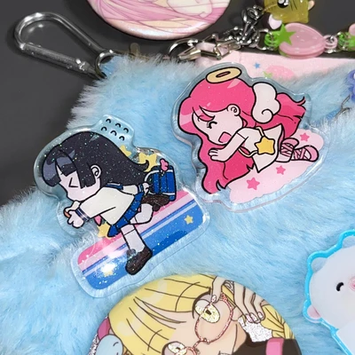 [집게] HELP ME ANGEL 글리터 에폭시 집게뱃지