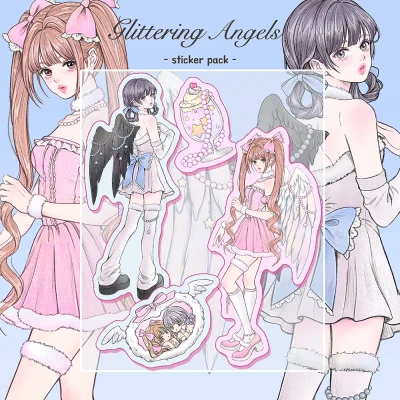 Glittering angel 조각 스티커