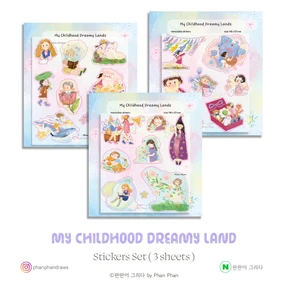 [할인] My Childhood Dreamy Lands 스티커 세트 총3가지 디자인