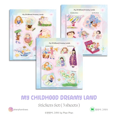[할인] My Childhood Dreamy Lands 스티커 세트 총3가지 디자인