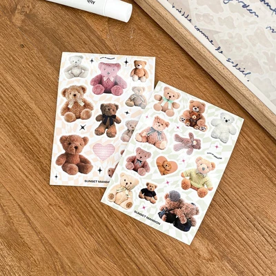 (리뉴얼예정)테디베어 오브젝트 스티커 2type