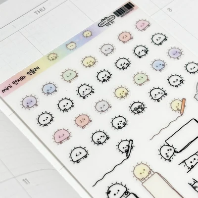 mini 먼지와 민들레 투명 스티커