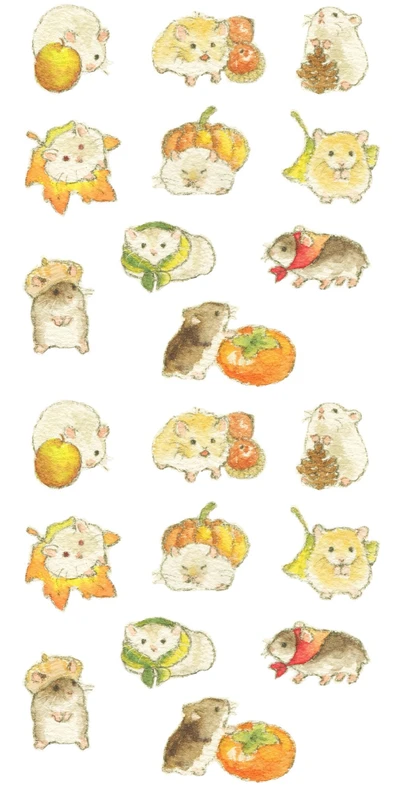가을햄스터 스티커