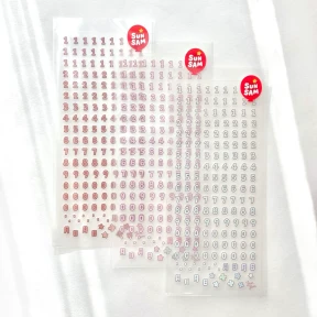 (재발주) 무광 숫자 스티커 3종
