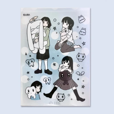 허그 글리터 투명 리무버블 씰스티커