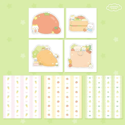 ❗️𝟱𝟬%❗️📒 모조지스티커 싱그러운 야채 팩🥕