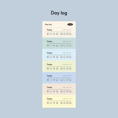 날짜 모조지 스티커