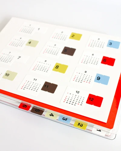 2026 calendar index sticker