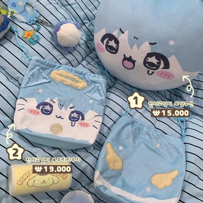 천사고양이 시리즈(복조리파우치, 모양쿠션)