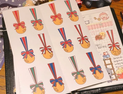 메달 오너먼트 모조지씰
