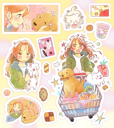 마트 가자!씰스티커