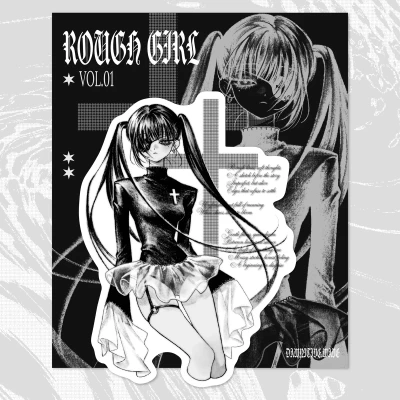 Rough Girl 조각스티커