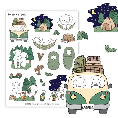 Forest camping 씰스티커