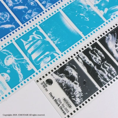 (Sticker) Modabi's ocean film seal sticker - glayscale.ver