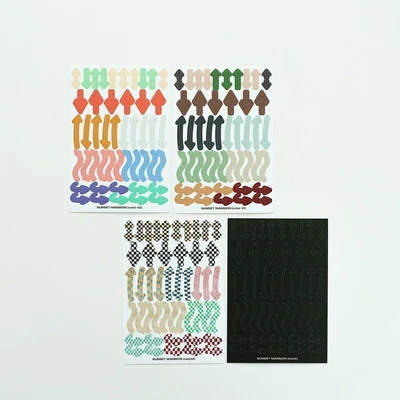 화살표 무광칼선 스티커 4color