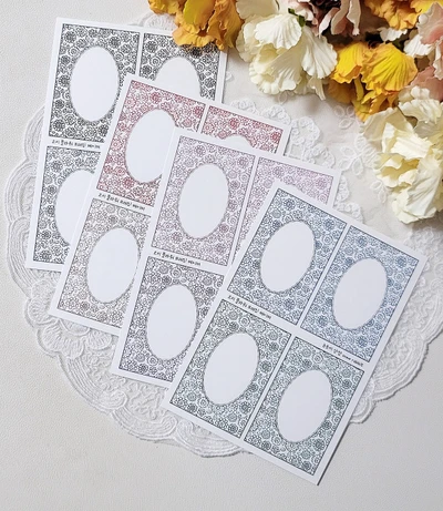 코지 플라워 프레임 페이퍼 4종 set