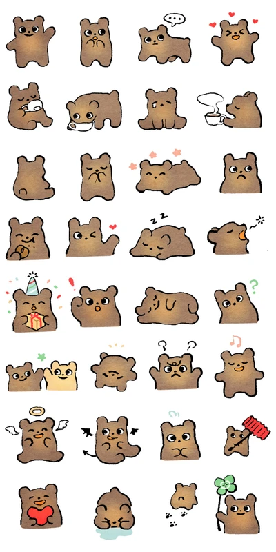 커피곰 스티커