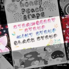 민트,딸기,블랙 알파벳 키스컷SET