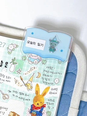 다이어리 양면 아크릴 집게