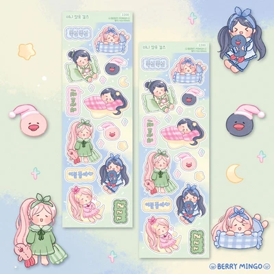 미니 잠옷 걸즈 스티커