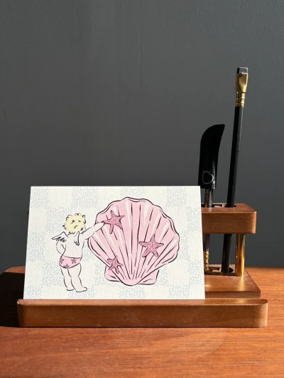 [Postcard] Pink seashell