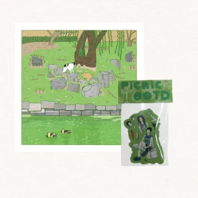 background postcard set