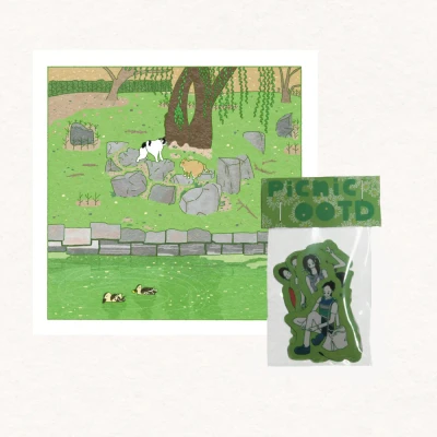 background postcard set